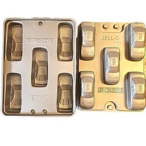 2 Nascar Jell-O Molds Candy Cars CLEAN Gray